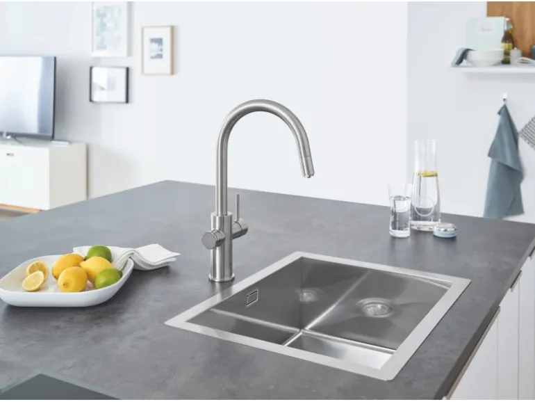 Grohe Blue Home C-Auslauf Starter Kit Supersteel