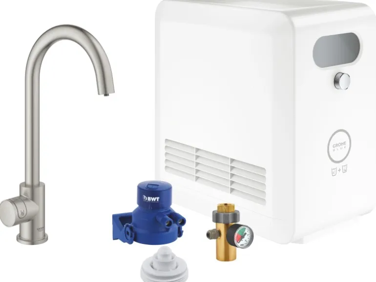 Grohe Blue Professional C-Auslauf Set Supersteel