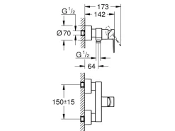 Grohe Brausearmatur Lineare Chrom