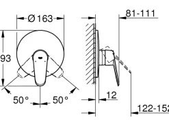 Grohe Einhand-Brausebatterie Eurodisc C