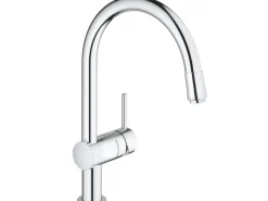 Grohe Einhand-Spültischbatterie Minta Chrom mit herausziehbarer Spülbrause