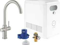 Grohe Einhand-Spültischbatterie Set Blue Professional Supersteel
