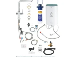 Grohe Einhand-Spültischbatterie und Boiler Red Duo Size-M Chrom