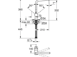 Grohe Einhand-Spültischbatterie Minta Chrom 12,5mm (1/2