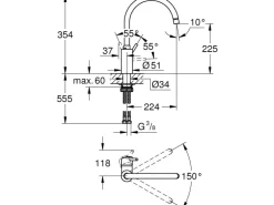 Grohe Einhand-Spültischbatterie Concetto Supersteel