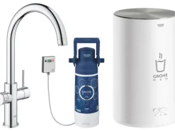 Grohe Einhand-Spültischbatterie und Boiler Red Duo Size-M Chrom