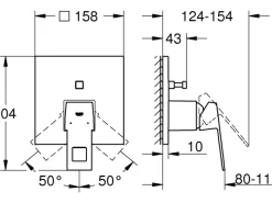 Grohe Einhand-Wannenbatterie Eurocube Chrom