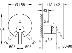 Grohe Einhand-Wannenbatterie Lineare Supersteel