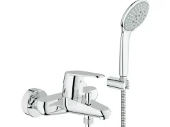 Grohe Einhand-Wannenbatterie Eurodisc C DN 15 mit Brausegarnitur