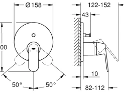 Grohe Einhand-Wannenbatterie Eurosmart Cosmopolitan Chrom
