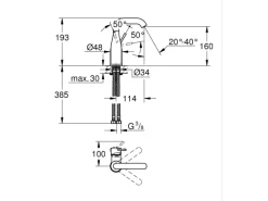 Grohe Einhand-Waschtischbatterie Essence M-Size Chrom