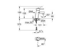 Grohe Einhand-Waschtischbatterie Concetto S-Size