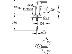 Grohe Einhand-Waschtischbatterie Concetto S-Size Chrom