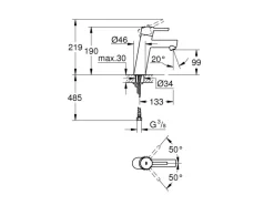 Grohe Einhand-Waschtischbatterie Concetto M-Size
