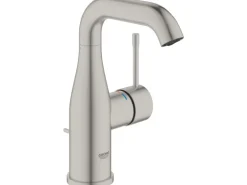 Grohe Einhand-Waschtischbatterie Essence M-Size Supersteel