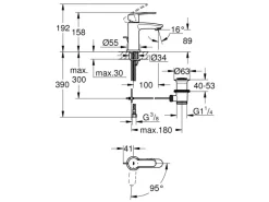 Grohe Einhand-Waschtischbatterie Eurostyle Cosmopolitan S-Size Chrom