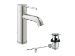 Grohe Einhand-Waschtischbatterie Essence S-Size Supersteel