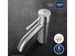 Grohe Einhand-Waschtischbatterie Essence S-Size Supersteel