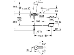 Grohe Einhand-Waschtischbatterie Concetto S-Size Chrom