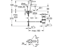 Grohe Einhebelmischer-Waschbeckenarmatur Concetto Chrom