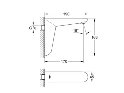 Grohe Infrarot-Elektronik Euroeco CE ohne Mischung Chrom
