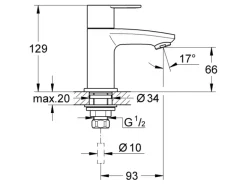 Grohe Kaltwasser-Standventil Eurostyle C XS-Size Chrom