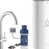 Grohe Küchenarmatur und Boiler Red Duo Größe-L Chrom