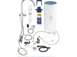 Grohe Küchenarmatur und Boiler Red Duo Größe-L Chrom