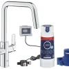 Grohe Küchenarmatur-Kit Blue Pure Start mit Ultrasafe Filter Silber