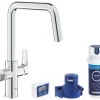Grohe Küchenarmatur-Set Blue Pure Start mit Mini Aktivkohlefilter Silber