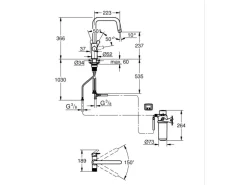 Grohe Küchenarmatur-Set Blue Pure Start mit Mini Aktivkohlefilter Silber