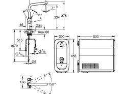 Grohe L-Auslauf Starter Kit Blue Home Chrom