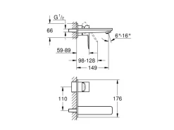 Grohe 2-Loch-Waschbeckenarmatur Lineare Supersteel