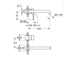 Grohe 2-Loch-Waschtischbatterie Essence Chrom