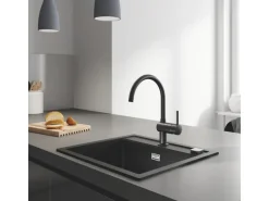Grohe Minta Spültischbatterie mit C-Auslauf in Velvet Black