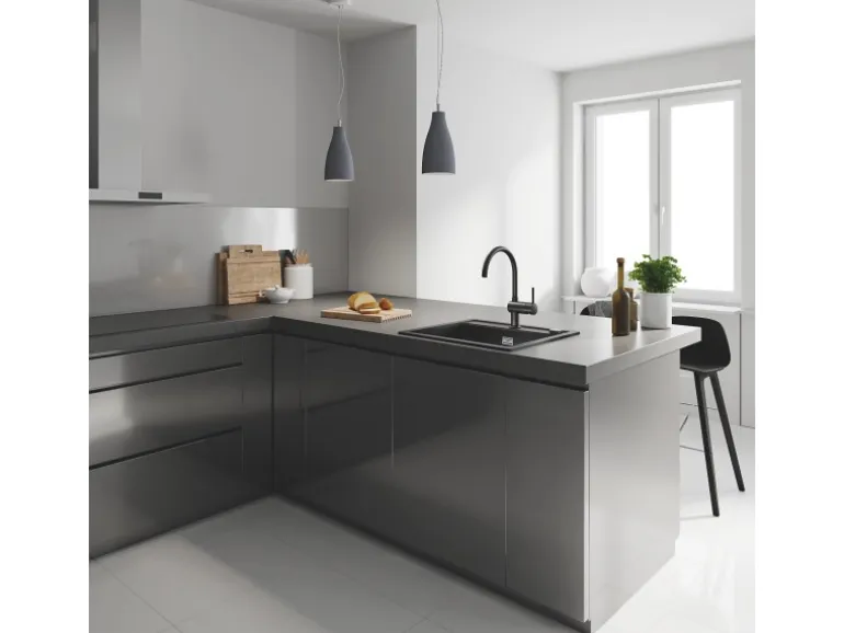 Grohe Minta Spültischbatterie mit C-Auslauf in Velvet Black