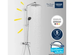 Grohe QuickFix Duschsystem Vitalio Joy 260 mit Einhandmischer Wandmontage