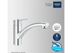 Grohe QuickFix  Einhand-Küchenarmatur Swift DN 15 Niedrig Schwenkbereich Chrom