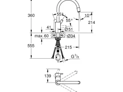 Grohe QuickFix Einhand-Spültischbatterie Feel