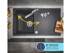 Grohe QuickFix Einhand-Spültischbatterie Start Schwarz