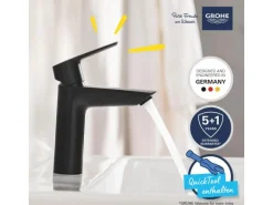 Grohe QuickFix Einhand-Waschtischbatterie Start M-Size Schwarz