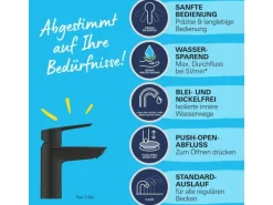 Grohe QuickFix Einhand-Waschtischbatterie Start S-Size Schwarz