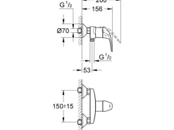 Grohe QuickFix Einhebelmischer-Duscharmatur Start Eco Chrom