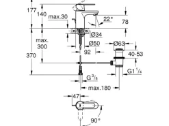 Grohe QuickFix Get Einhand-Waschtischbatterie