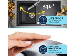 Grohe QuickFix Spültischarmatur Start Supersteel mit niedrigem Auslauf