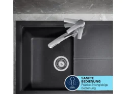 Grohe QuickFix Spültischarmatur Start Supersteel mit niedrigem Auslauf