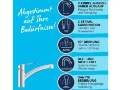 Grohe QuickFix Spültischarmatur Start Chrom mit ausziehbarer Dualbrause