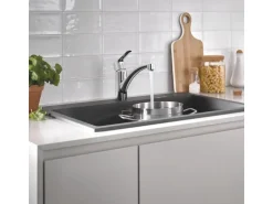Grohe QuickFix Spültischarmatur Start Chrom mit niedrigem Auslauf