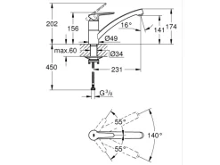 Grohe QuickFix Start Eco Einhand-Spültischbatterie DN 15