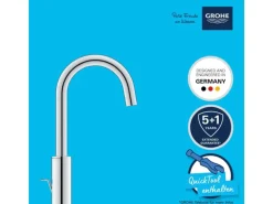 Grohe QuickFix Waschtischarmatur Start L-Size Zugstangen-Ablaufgarnitur 1 1/4